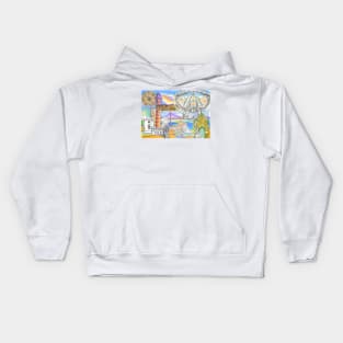 Lisbon sketches Kids Hoodie